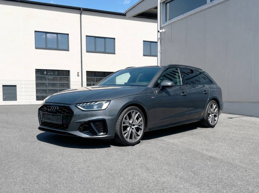 Audi A4 B9 mieten bei CarBros Audi A4 40 TDI quattro S line mieten Audi A4 B9 Limousine Diesel mieten Österreich Audi A4 S line Innenraum Mietwagen Audi Business Mietwagen Österreich